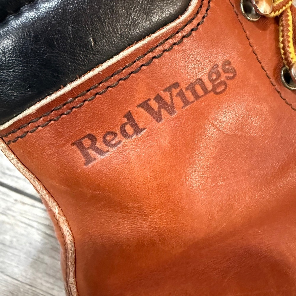 Vintage 80s Red Wing 1614 Supersole Moc Toe Work Boots USA Men 6.5 D Runs Small - Picture 3 of 10